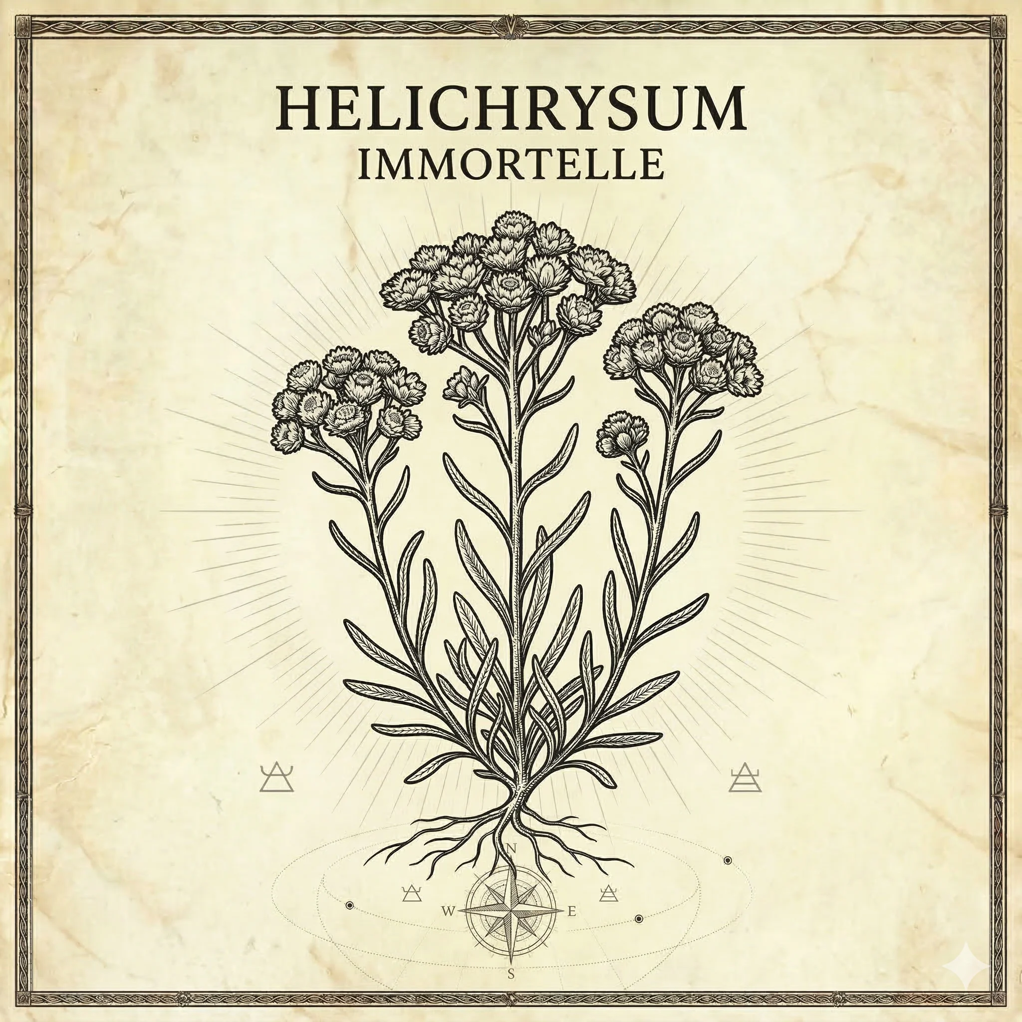 Strobloem — alchemistische gravure